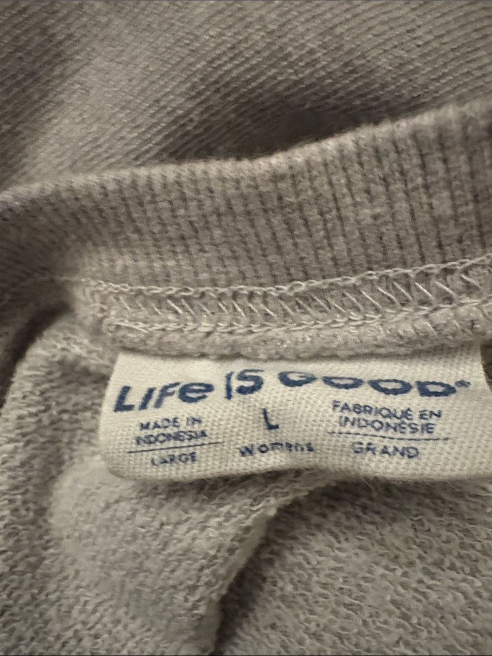 Life Is Good Light Grey Crewneck with Rainbow Tree Graphic - Picture 5 of 7